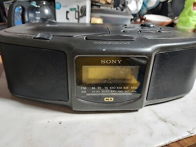 #ad Sony ICF CD800 Dual Alarm Clock AM FM Radio CD PlayerTested EUC. $29.99