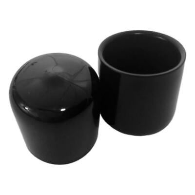 #ad Round Dust Cap Cover 1 1 2quot; Black Vinyl For Tube Pipe Wood Plastic Soft Flexible $14.95