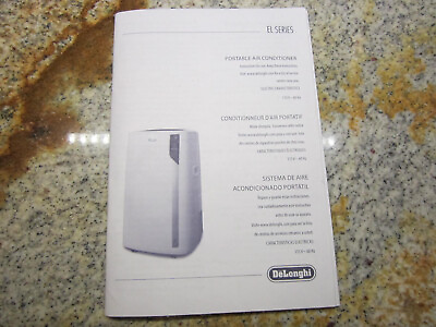 #ad EL SERIES MANUAL for DeLonghi Portable Air Conditioner $14.99