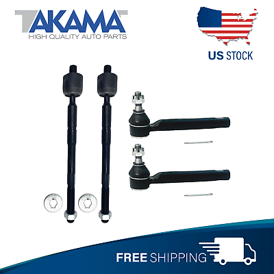 #ad 4 pcs Inner amp; Outer Tie Rod Ends For 09 13 TOYOTA COROLLA BUILT IN JAPAN $47.39