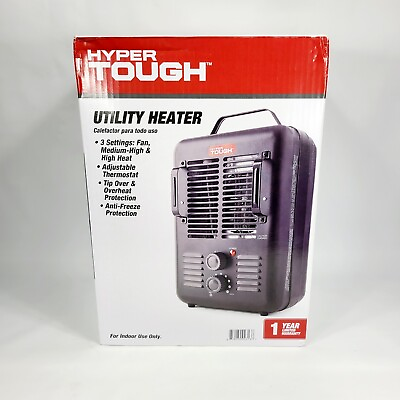 #ad Hyper Tough 1500W Utility Space Heater 3 Settings Fan Forced Heat Indoor Black $24.99