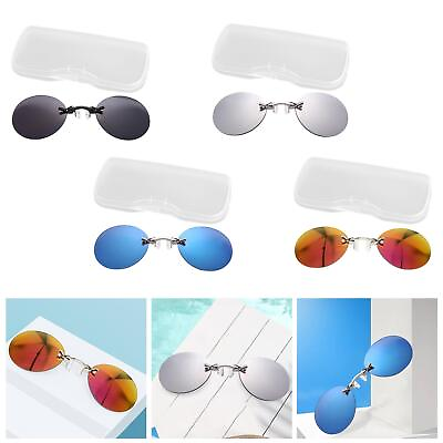 #ad Clip on Sunglasses Anti Reflective Glasses Men Women Compact $9.61