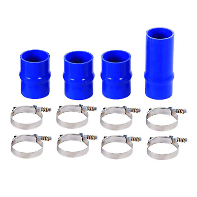 #ad Silicone Intercooler Boot Pipe Kit For 03 07 Dodge Ram Cummins 5.9L Diesel Blue $47.88