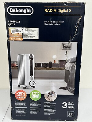 #ad DeLonghi Up to 1500 Watt Oil filled Radiant Electric Space Heater TRLS0715EL $54.99