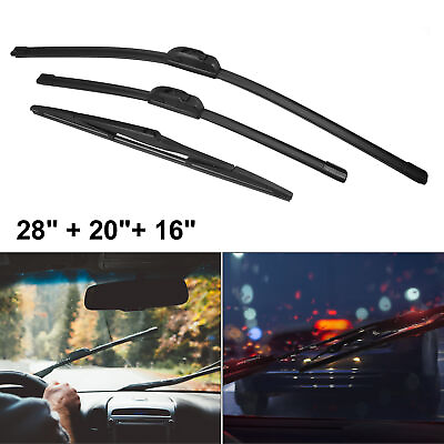#ad 1 Set Front Rear Windshield Wiper Blade Set Fit for Toyota Sienna 11 22 Black $20.79