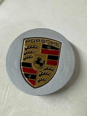 #ad Porsche Center Cap OEM 911 Boxter 955 7l5601149 Pair Colored Crest 06a41e3a $44.99