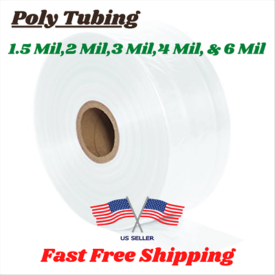 #ad Clear Poly Tubing Multiple Sizes 1 Plastic Roll to make Impulse Heat Sealer Bags $404.79