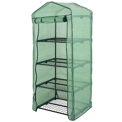 #ad Mini Greenhouse Outdoor Portable Green House Gardening w 4 Tier PE Cover $36.58