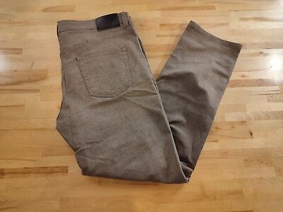 #ad USED Mens English Laundry Stretch Straight Leg Stretch Waist Pants Brown 36Wx32L $14.89