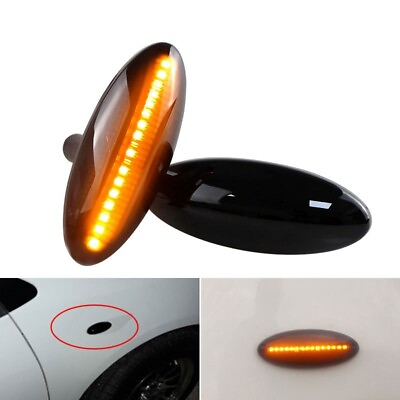 #ad 2x Smoke Lens Amber LED Signal Side Marker Light For Toyota Corolla RAV 4 Yaris $18.99