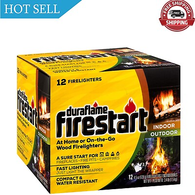 #ad #ad duraflame Firestart Indoor Outdoor Firelighters 12 pack Yellow $20.28
