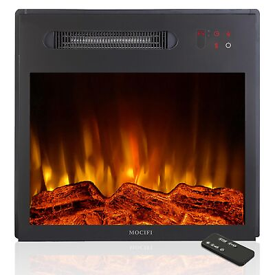 #ad #ad 18 inch Built in Electric Fireplace Insert Heater Recessed Freestanding Fire... $211.95