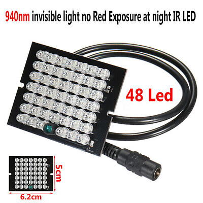 #ad #ad IR Infrared Illuminator 48 LED Bulb Light Board CCTV Night Vision Camera 940nm $4.65