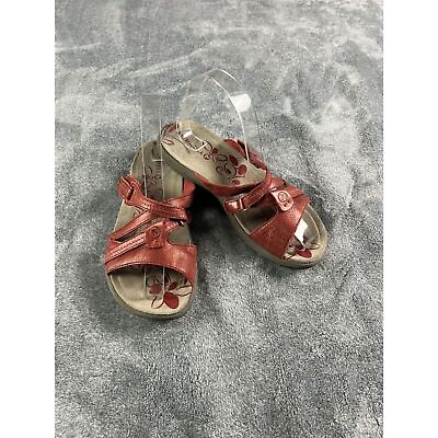 #ad Merrell Women#x27;s Leather Lavish Wild Poppy Performance Sandal Size 7 Red Slip on $21.00