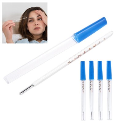 #ad Medical Mercurial Glass Thermometer Clinical Measurement Device For Baby Adult $9.66