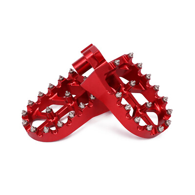 #ad Foot Pegs Footpegs Foot Pedals CNC For CR125 CR250 CR125R CR250R 1995 1999 Red $31.99