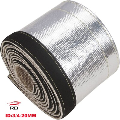 #ad Heat Resistant Sleeve Insulating Hose Wrap Tube Reflective Shield 3 4quot; ID X 10Ft $22.80