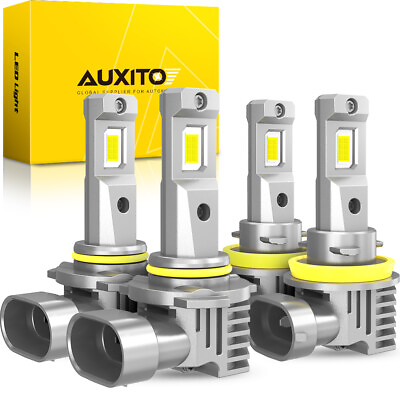 #ad Auxito 9005 H11 Combo LED Headlight 120W 80000LM High Low Beam 6500K Bulbs Kit $44.64
