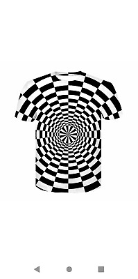 #ad 3D Optical Illusion T Shirt Hypnosis Swirl Men Funny 7XL Tee $7.99