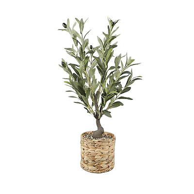 #ad 26quot; Artificial Olive Tree in Natural Woven Rattan Basket $28.79