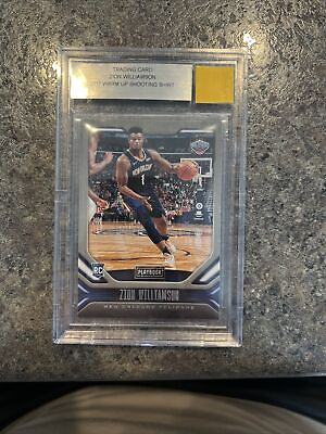 #ad 2019 20 Prizm Zion Williamson Playbook RC W College Shirt BGS Authentic $25.00