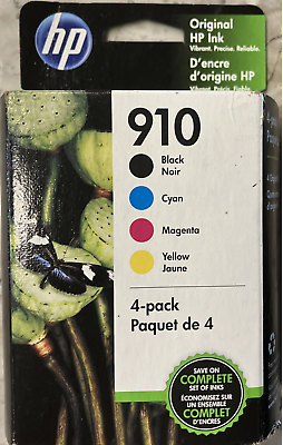 #ad New Genuine HP 910 Black Color 4PK Ink Cartridges OfficeJet 8035 8028 $44.99