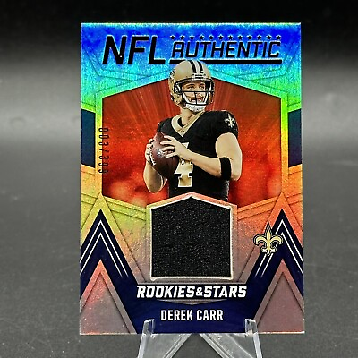 #ad 2023 Rookies Stars 399 Derek Carr Saints Longevity NFL Authentic SP Silve Relic $7.99
