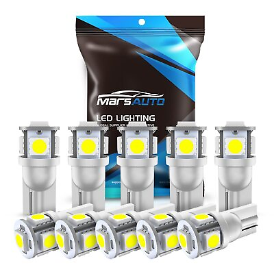#ad 194 LED Bulb 6000K White 168 T10 2825 5SMD Replacement Bulbs for Car Dome Map... $15.58