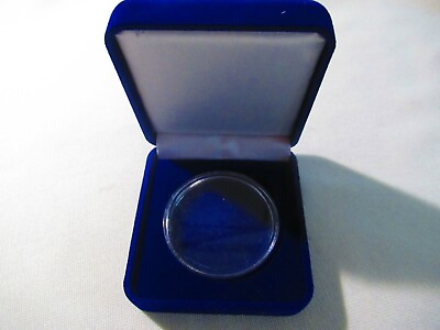 #ad BLUE VELVET Presentation Gift Box for 1 9 16quot; CHALLENGE COIN $5.99