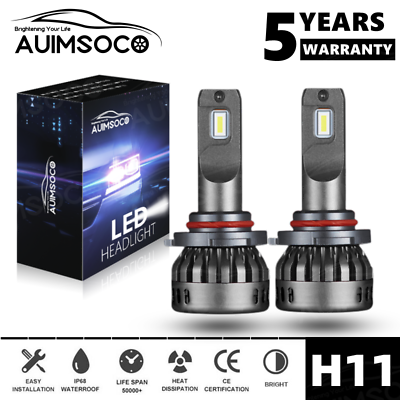 #ad H11 H8 LED Headlight Conversion Kit Low Beam Bulb Super Bright 6500K Cold White $39.99