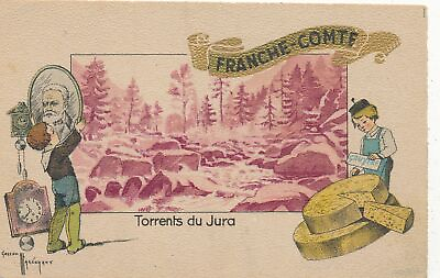 #ad FRANCE Gaston Marechaux Signed Franche Comte Torrents Du Jura Postcard $9.87