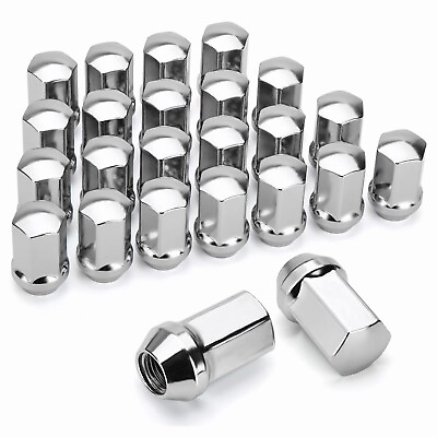#ad 24pc FIT FORD F 150 2015 2020 OEM REPLACEMNT SOLID LUG NUTS 14X1.5 THREAD CHROME $29.91
