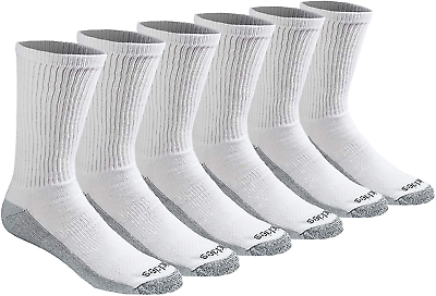 #ad Dickies Men#x27;s Dri tech Moisture Control Crew Socks 6 pack Shoe Size 12 15 $14.55
