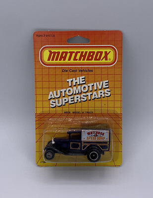 #ad Matchbox The Automotive Superstars Model A Truck Diecast Ford #38 Navy Blue New $19.99