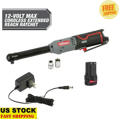 #ad 12 V 3 8 In Cordless Extended Reach Ratchet W Battery amp; Charger Lightweight New $85.32