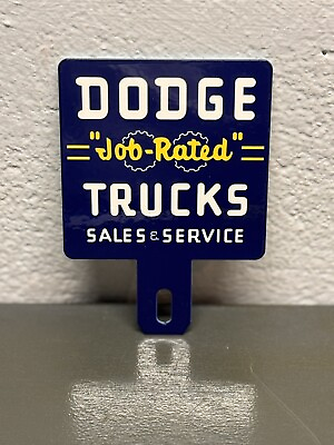 #ad DODGE TRUCKS Metal Plate Topper Sign Sales Service Auto Garage Gas Oil $34.99