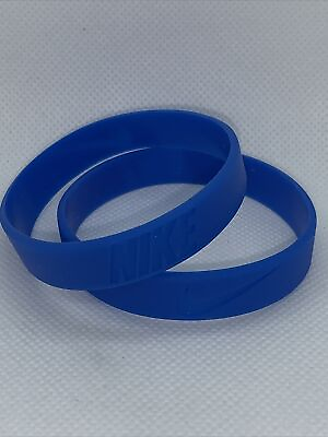 #ad Fashion Sports Wristbands Solid Blue With Blue Letters. Set Of 2. $7.99