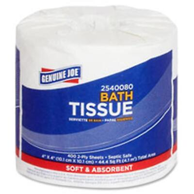 #ad Genuine Joe GJO2540096 Bath Tissue 2 Ply 400SH RL 4 in. x 3.15 in. 96RL C... $58.19