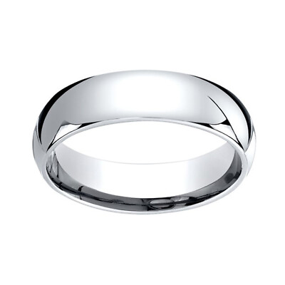 #ad 6mm Slightly Domed Super Light Comfort Sterling Silver Fit Ring Sz 5 $116.34