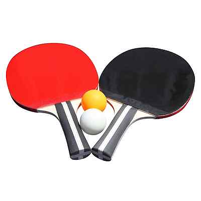 #ad Single Star 2 Player Table Tennis Racket amp; Ball Set Black Red $26.27
