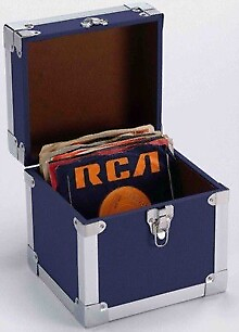 #ad BLUE 7 Inch 50 Record Storage Carry Case Navy New Vinyl Record Vi J1398z GBP 46.79
