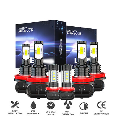 #ad For Nissan Altima 2007 2018 Combo LED Headlight High Low Fog light bulbs Kit $31.98