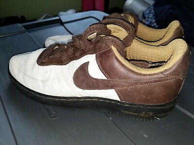 #ad 2006 Nike Air Force 1 Af1 Premium Boxing Sz 10.5 Ostrich Brown Leather Rare $85.00