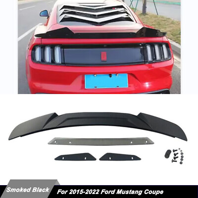 #ad 4x High kick Wicker Bill Rear Trunk Spoiler Wing For 2015 22 Ford Mustang Coupe $132.99