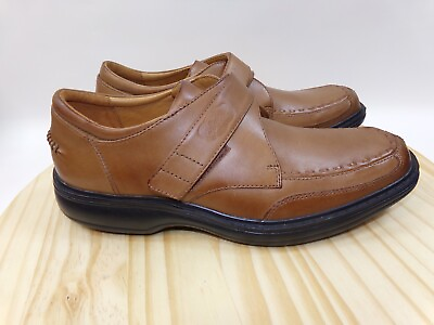 #ad Dr. Comfort Mens Frank 6221 Leather Comfort Shoes Adjustable Brown Size 10.5 M $36.00
