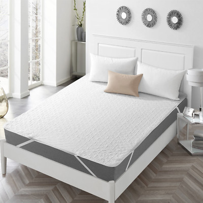 #ad US Quilted Fitted Mattress Pad Non Skid Waterproof Mattress Cover Bed Protector $32.39