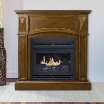 #ad Pleasant Hearth Compact Convertible Propane Gas Fireplace Dual 36quot; Heritage Oak $1031.21