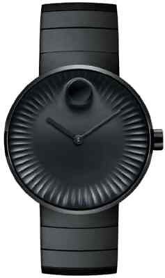 #ad Movado Edge 3680007 Men’s Quartz Black Aluminum Dial Watch Retail Price $995 $489.99