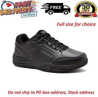 #ad Athletic Works Men#x27;s Extra Wide Width Front Runner Walking Athletic Shoe Black $21.97