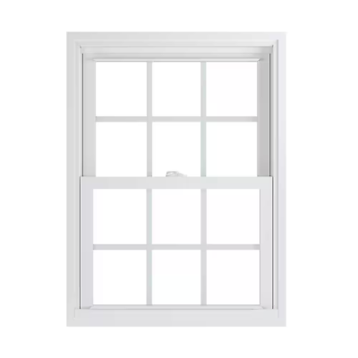 #ad 70 Pro Series Double Hung White Vinyl Replacement Window with Grids Screen Incl $379.17